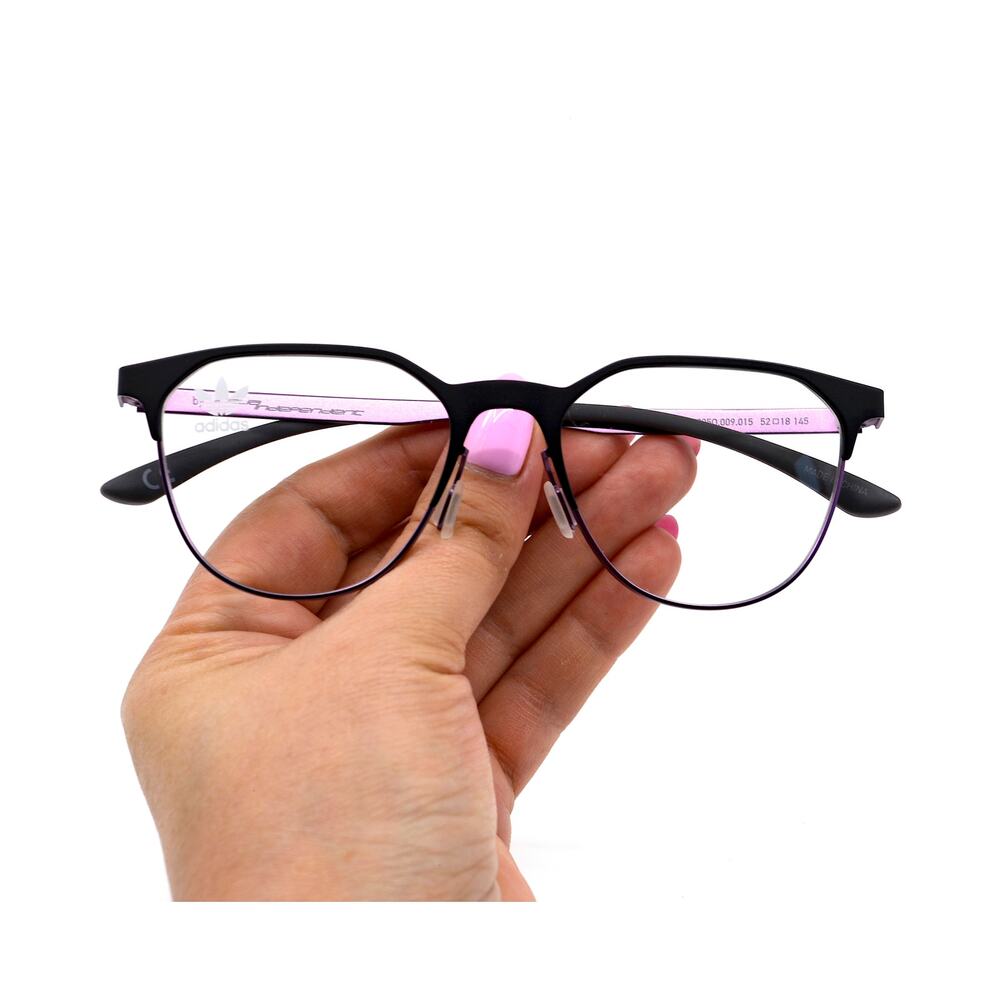 NEW ADIDAS AOM0050O.009.015 BLACK PURPLE AUTHENTIC EYEGLASSES FRAME - Picture 10 of 11
